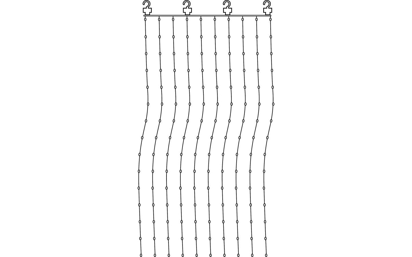 Ljusgardin Dew Drop Silver