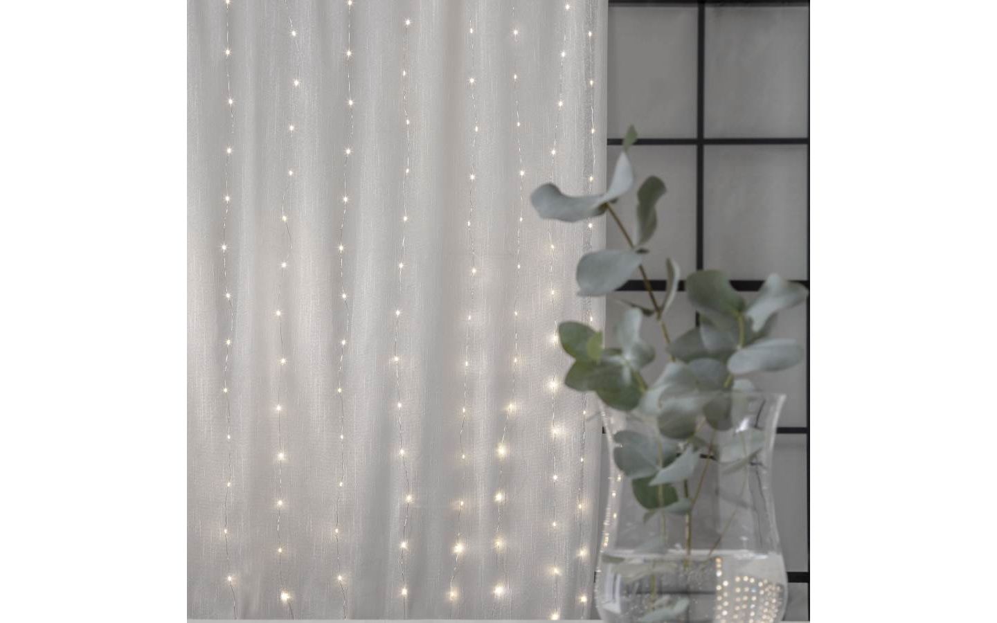 Ljusgardin Dew Drop Silver