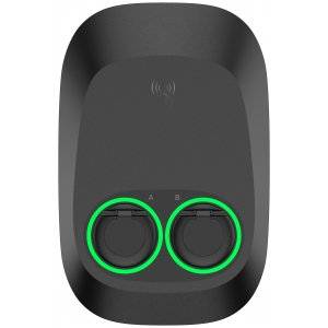 Laddstation, Evon Dual, Wifi/Bluetooth/4G, 32A, 3-fas Med uttag, Typ 2, IP54