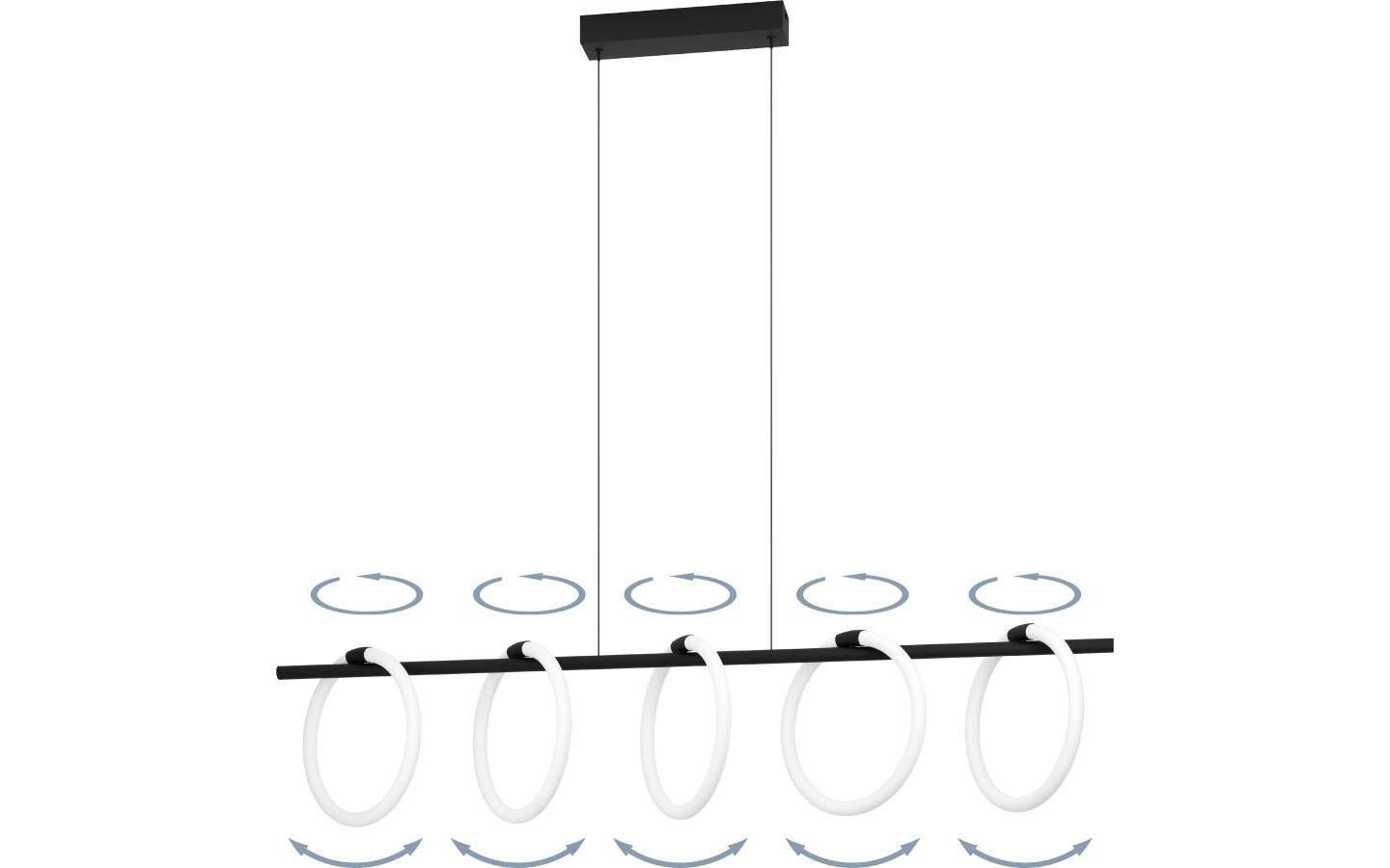 Caranacoa Taklampa 117cm LED 3000K 5x7W Svart