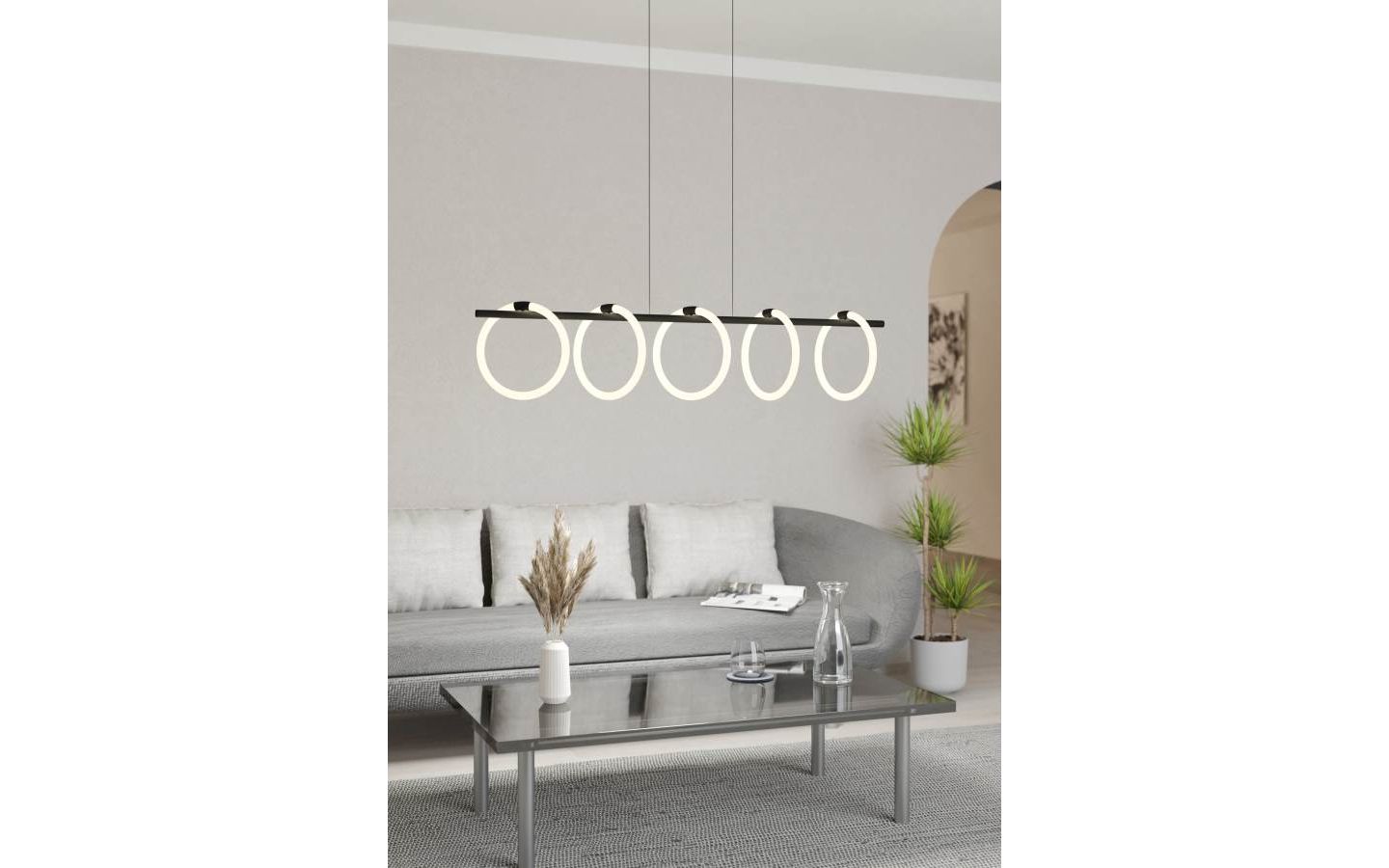 Caranacoa Taklampa 117cm LED 3000K 5x7W Svart