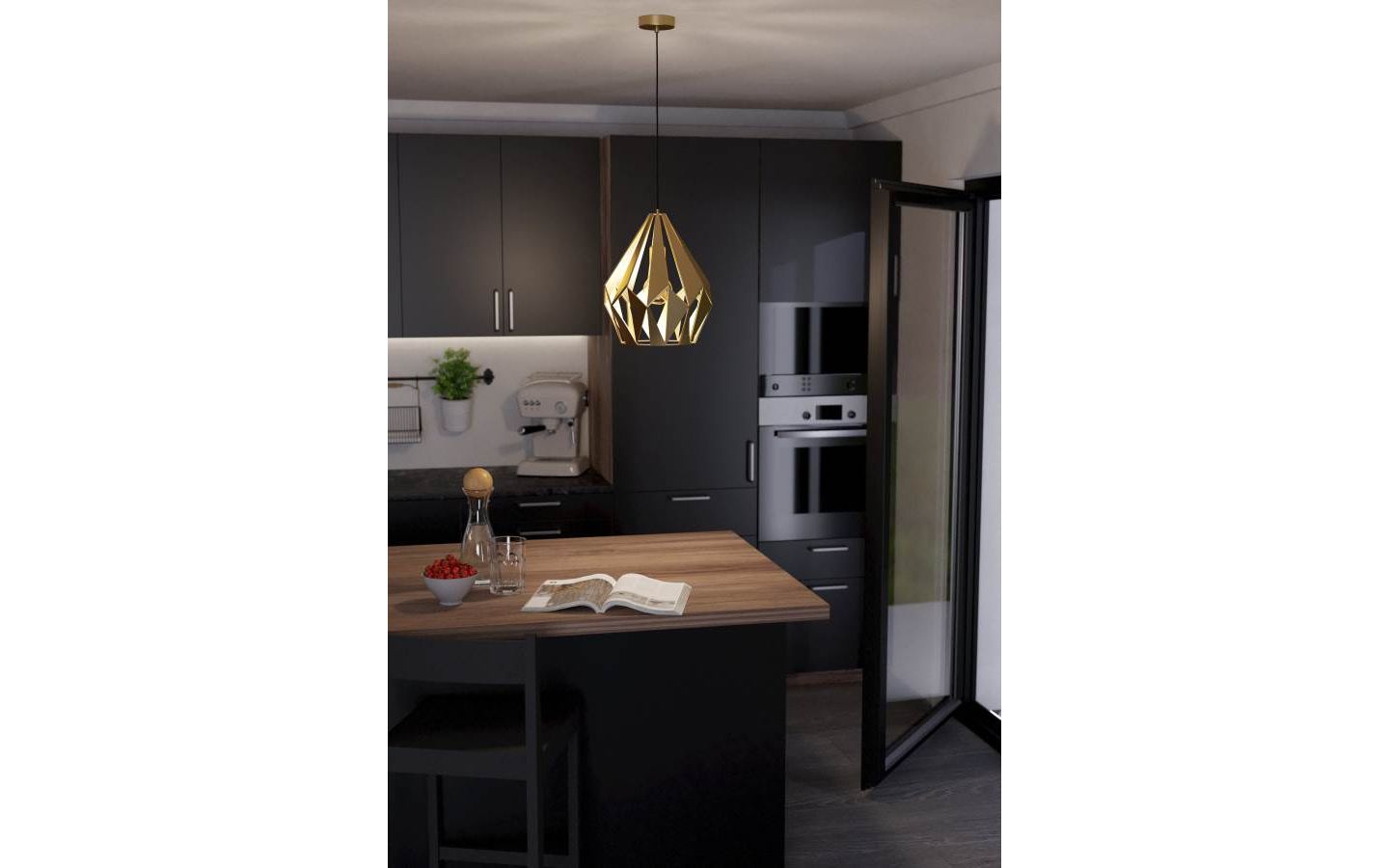 Carlton Taklampa 31cm Guldfärgad