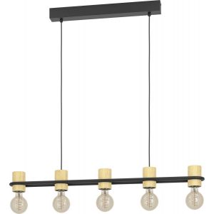 Chieveley Taklampa 89cm Svart/Gummiträ