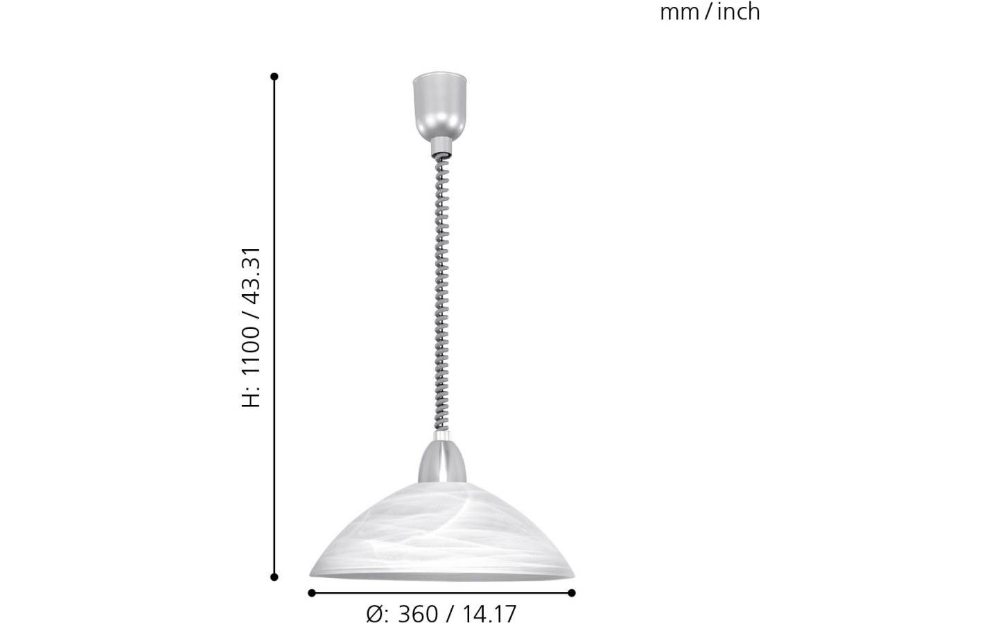 Lord 2 Hisslampa 36cm Vit