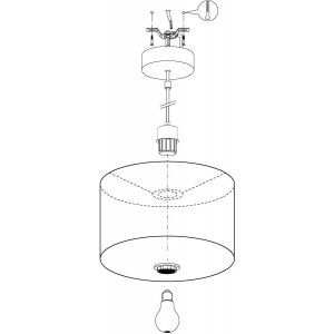 Maserlo 1 Taklampa 38cm Svart