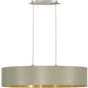 Maserlo Taklampa 100cm Taupe/Guld