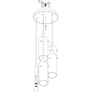 Montefino Taklampa 35cm 5L Svart