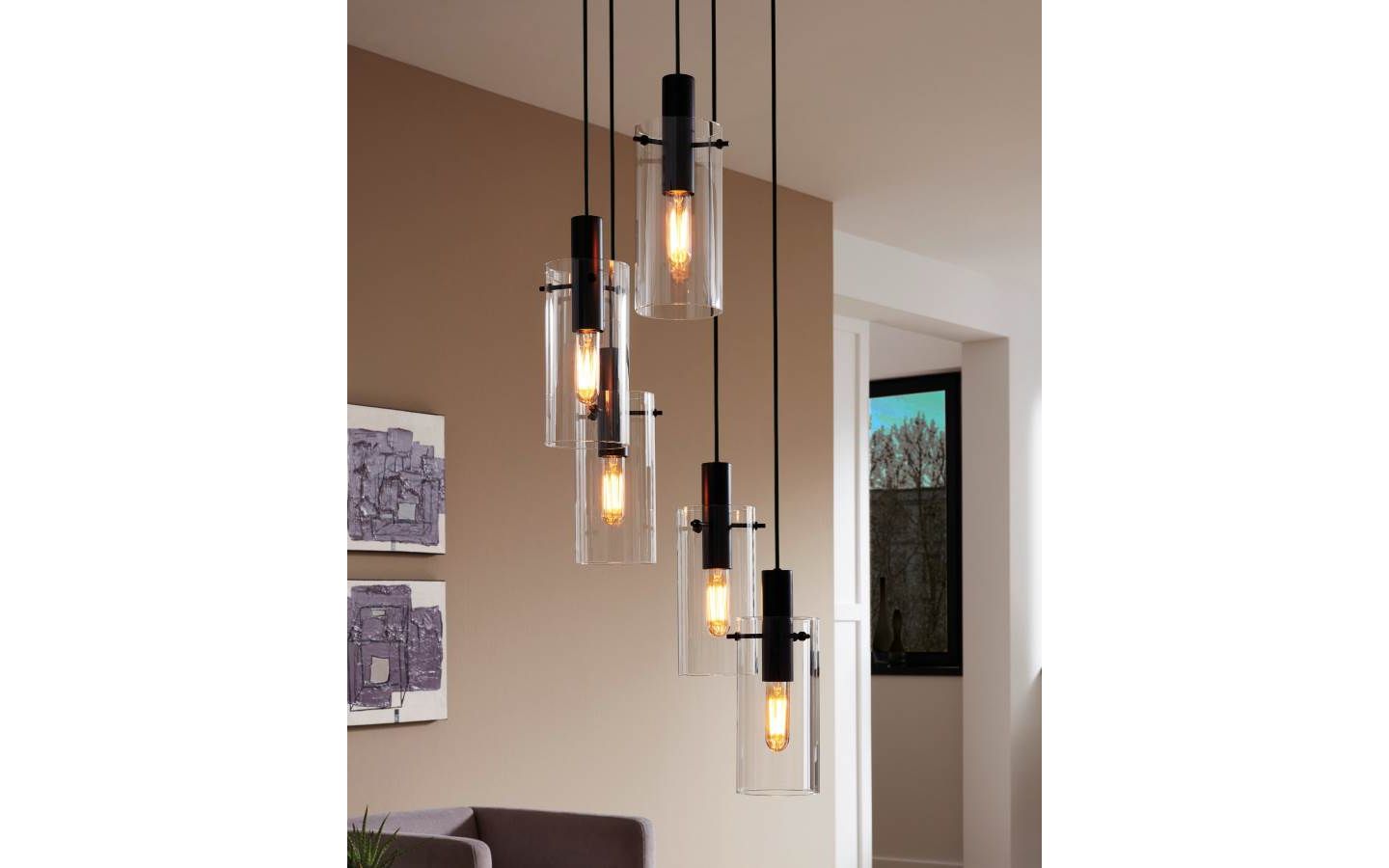 Montefino Taklampa 35cm 5L Svart