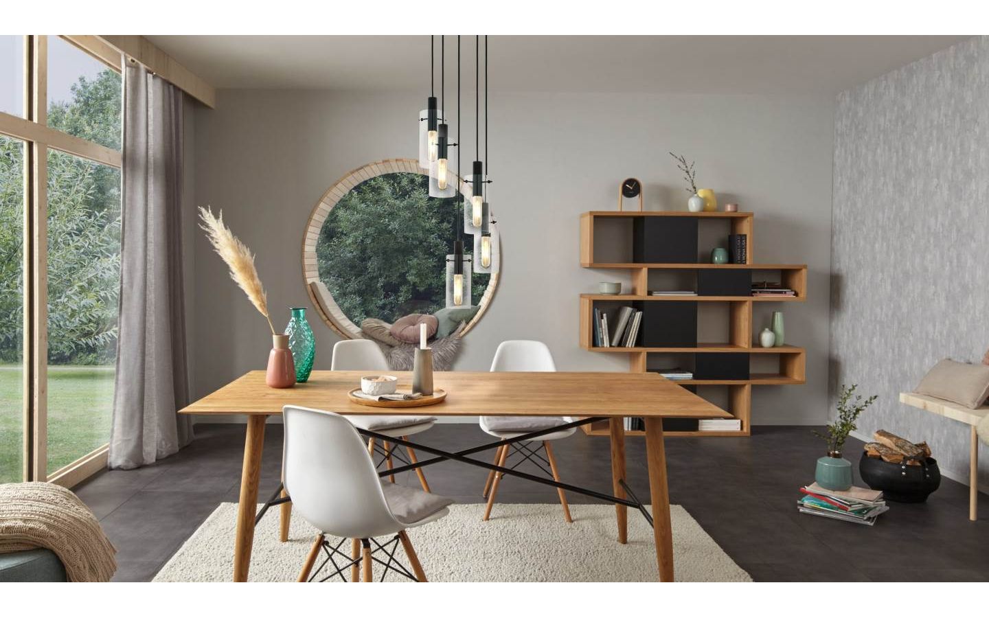 Montefino Taklampa 35cm 5L Svart