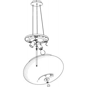 Optica Taklampa 35cm Opal/Nickel