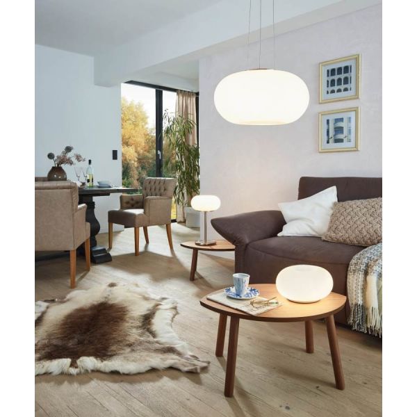 Optica Taklampa 35cm Opal/Nickel