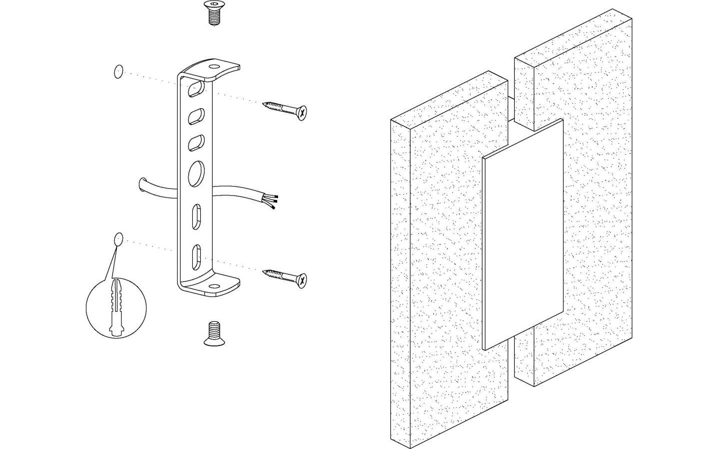 Metrass Vägglampa LED 3000K 4,5W Nickel
