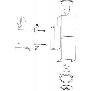 Passa Vägglampa LED 3000K 2x3W Krom/Nickel