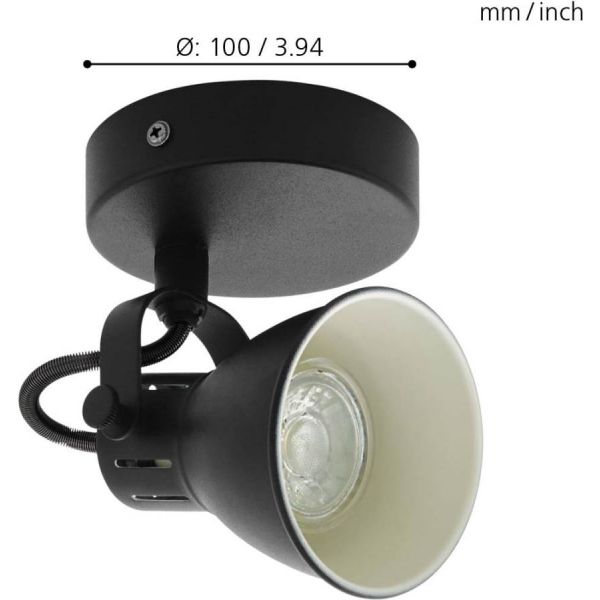 Seras Vägglampa LED 3000K 3W Svart