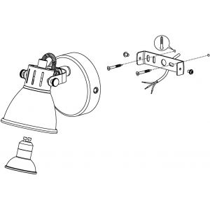 Seras Vägglampa LED 3000K 3W Svart
