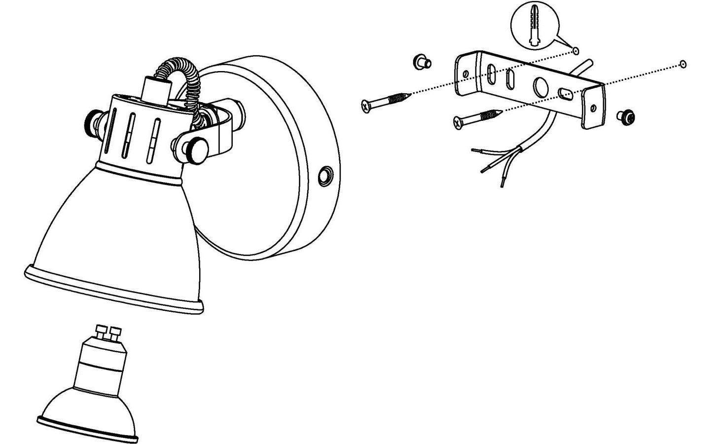 Seras Vägglampa LED 3000K 3W Svart