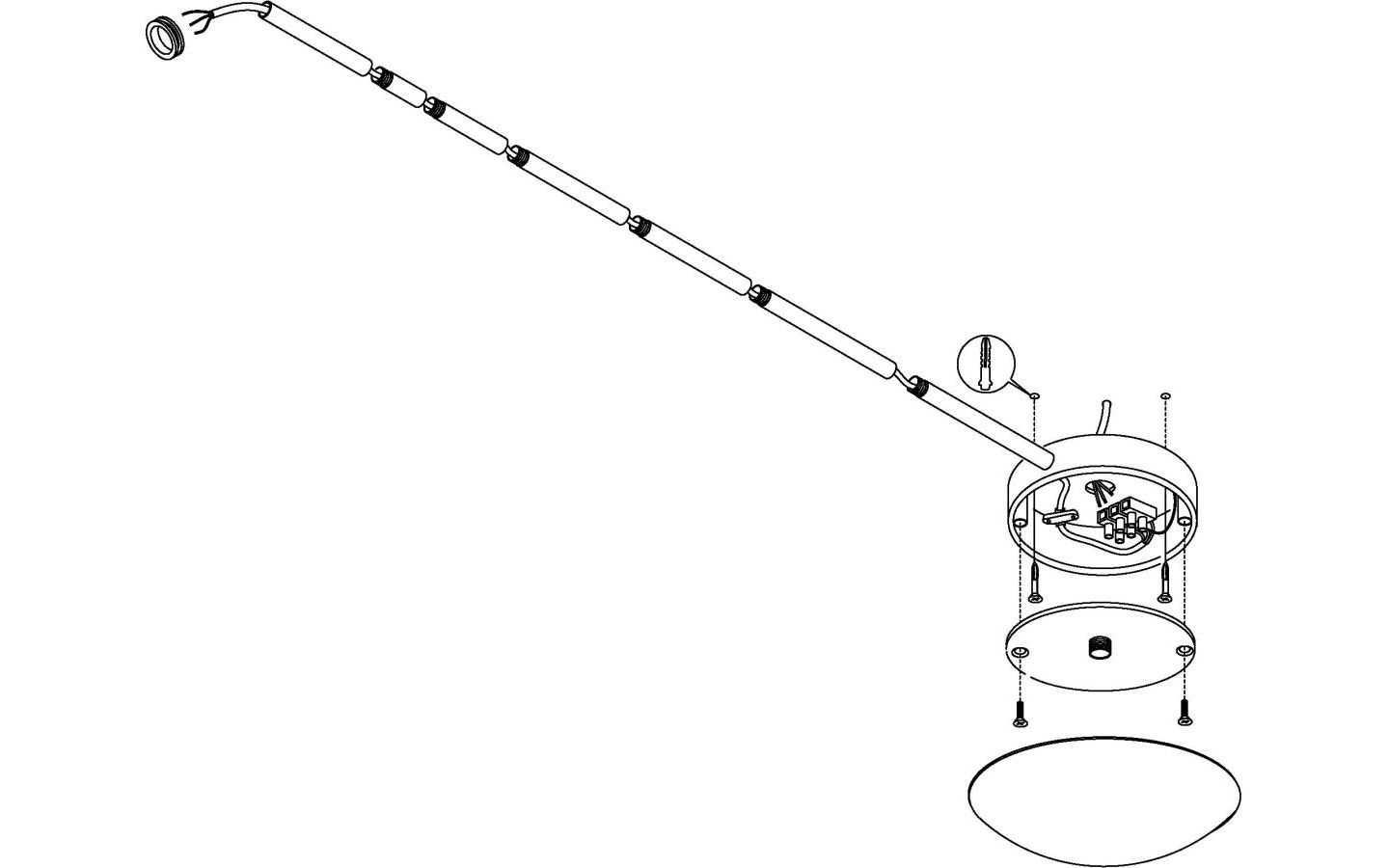 Extention Kabelkanal 157cm Krom