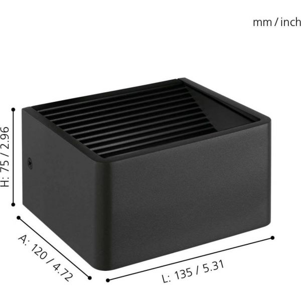 Doninni Fasadlampa LED 3000K 6,2W Antracit