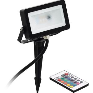 Faedo 4 Markstrålkastare RGB med fjärrkontroll Svart IP44