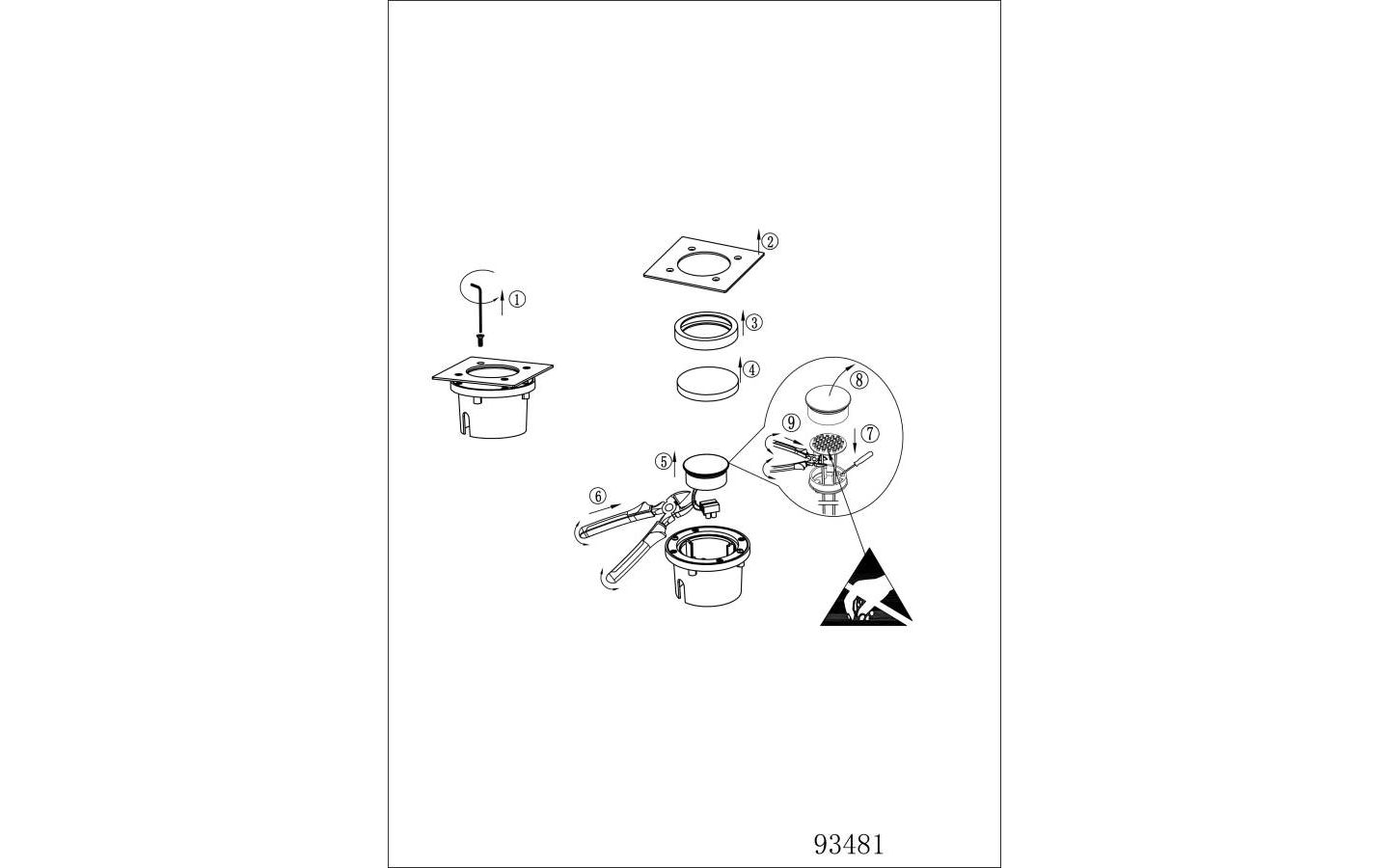 Lamedo Infälld Markspotlight LED 3000K 2,5W Rostfritt Stål IP67