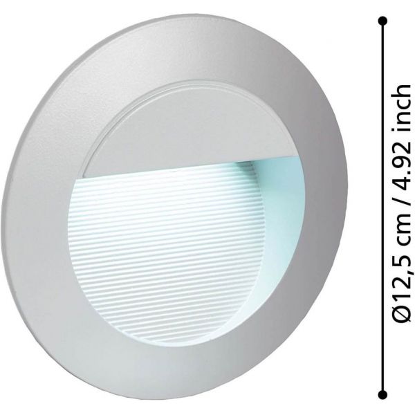 Zimba Infälld Murbelysning LED 4000K 2,5W Silver IP65