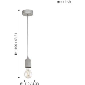 Silvares Fönsterlampa 11cm Grå