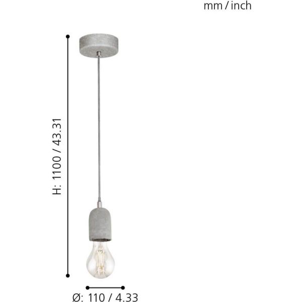 Silvares Fönsterlampa 11cm Grå