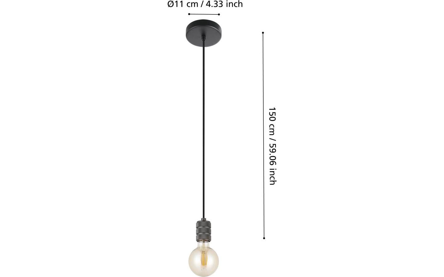Yorth Fönsterlampa 5cm Svart