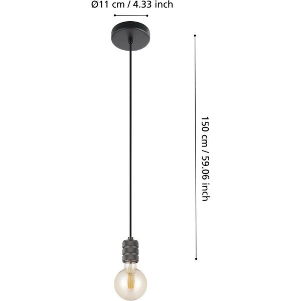 Yorth Fönsterlampa 5cm Svart