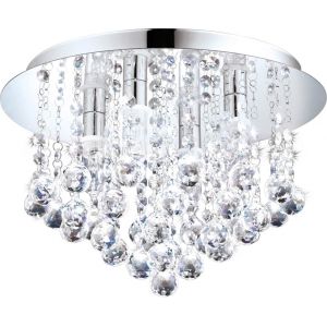 Almonte Kristallplafond 35cm G9 LED 3000K 4x3W Krom IP44