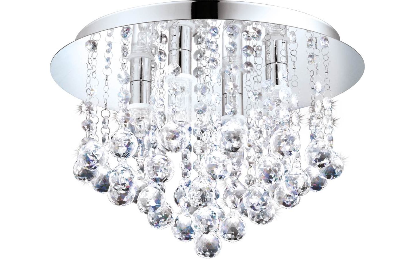 Almonte Kristallplafond 35cm G9 LED 3000K 4x3W Krom IP44