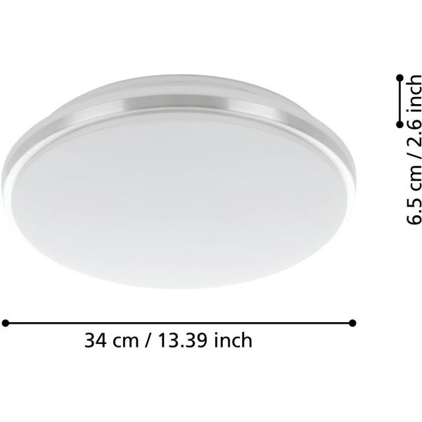 Pinetto Plafond 34cm LED 4000K 15,6W Vit IP44