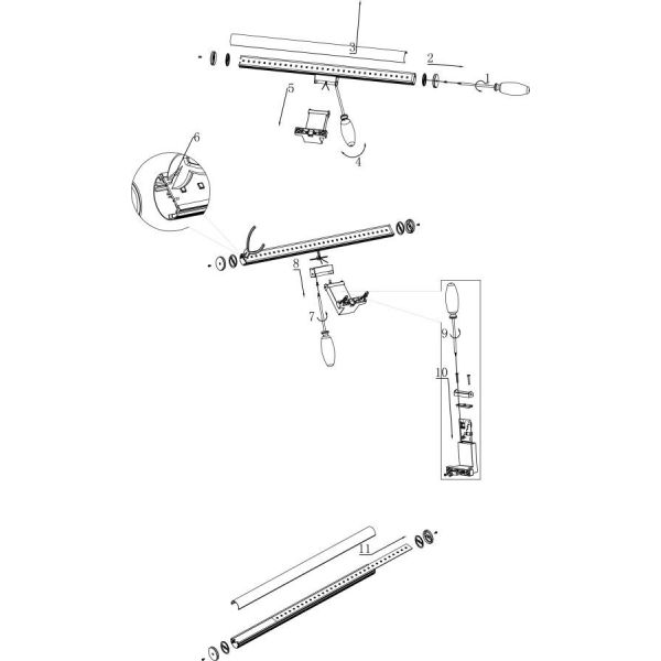 Vadumi Spegelbelysning 40cm LED 4000K 7,5W Krom IP44