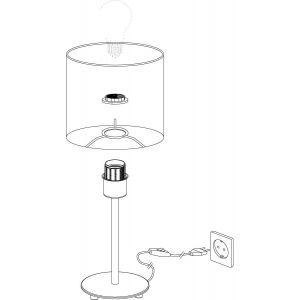 Pasteri Bordslampa 40cm Nickel/Taupe