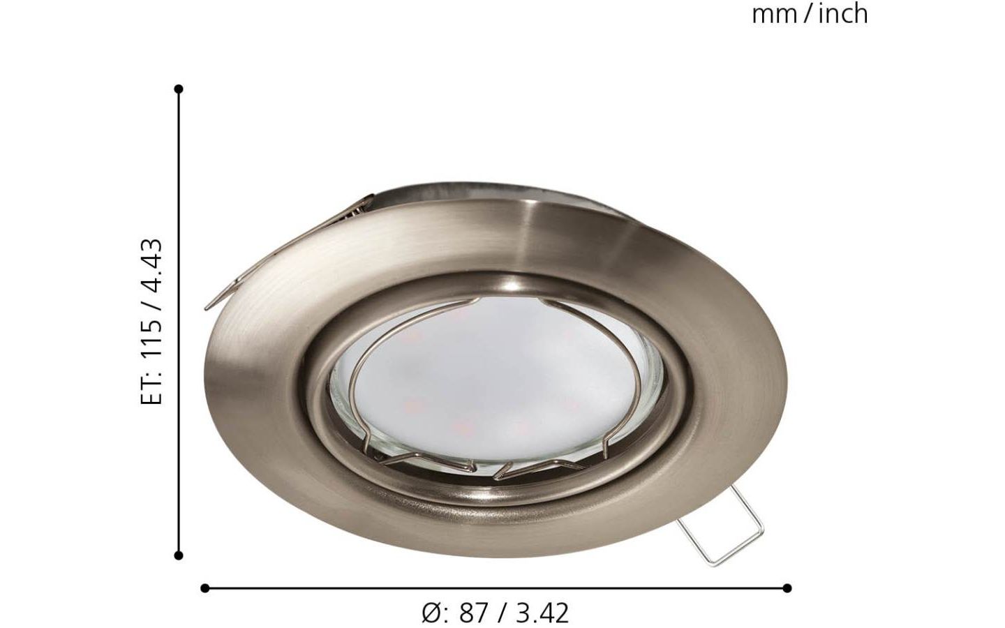 Peneto Spotlight 3-Pack GU10 LED 3000K 3x4,6W Nickel