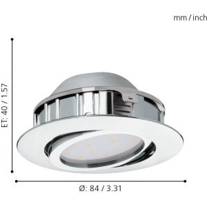 Pineda Spotlight 3-Pack LED 3000K 3x4,9W Krom