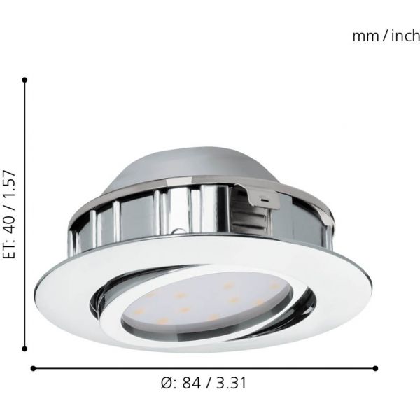 Pineda Spotlight 3-Pack LED 3000K 3x4,9W Krom