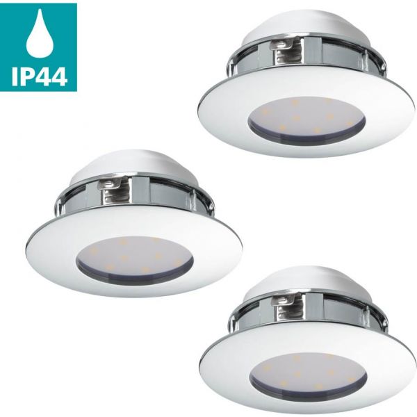 Pineda Spotlight 3-Pack LED 3000K 3x4,9W Krom IP44