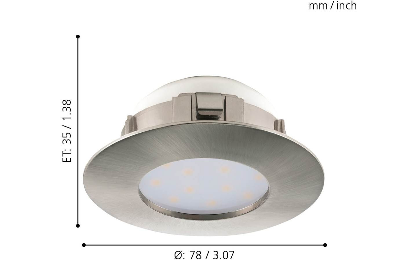 Pineda Spotlight LED 3000K 4,9W Nickel IP44