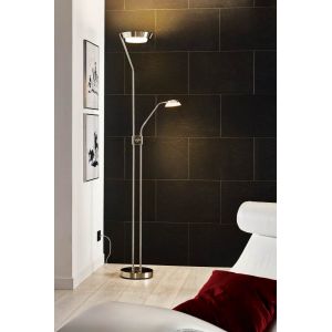 Sarrione Golvlampa 180cm LED 3000K 2,8+17W Matt Nickel