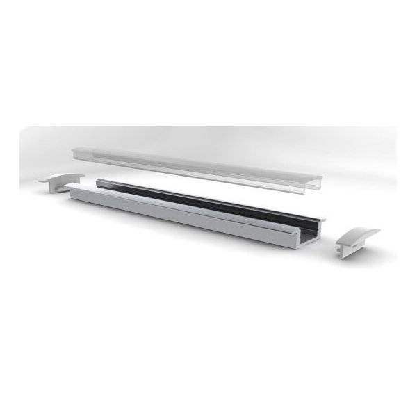 Aluminiumprofil till 12V LEDlist, för inbyggnad