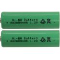Uppladdningsbara AA-batteri 1,2V 2000mAh Ni-MH 2-pack