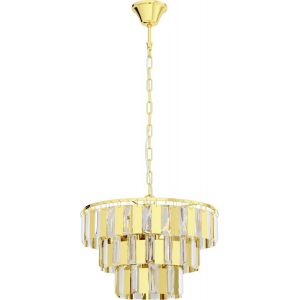 Erseka Taklampa Kristall 39cm Mässing