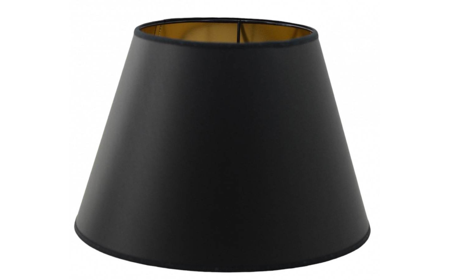 Chintz Lampskärm Svart Med Guldinsida (L34/20 cm, H23 cm, Dj34/20 cm)
