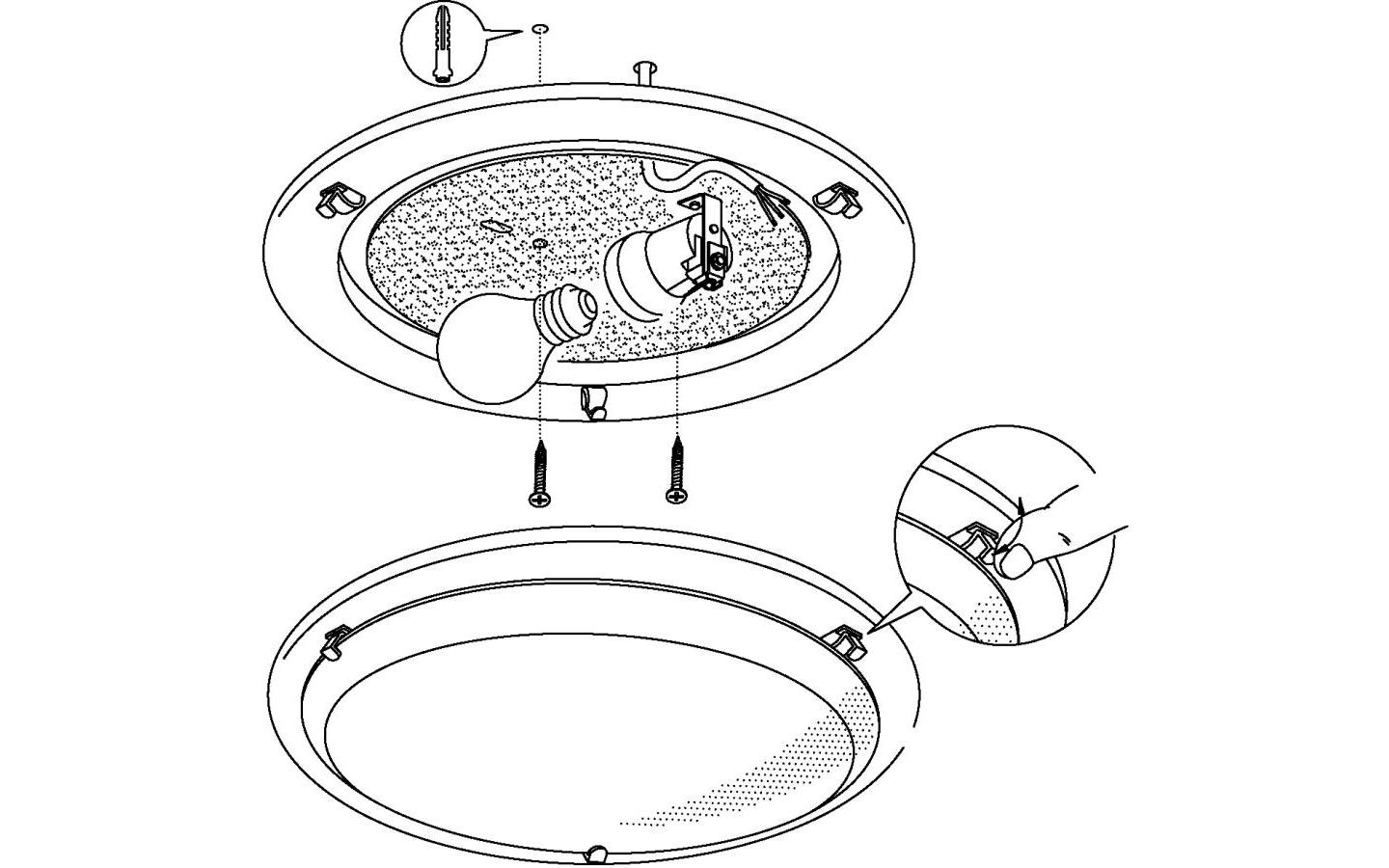 Planet 1 Plafond Mässing/guld