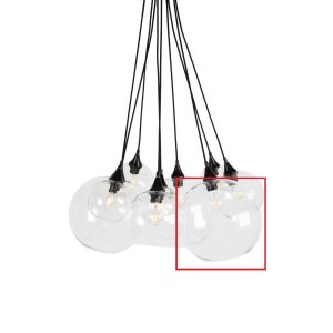 Reservglas till Pallas Taklampa 28cm Klarglas