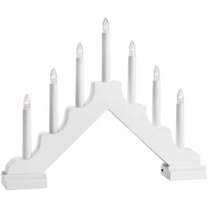 Evelin Batteridriven Adventsljusstake 29cm Vit