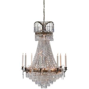 Läckö Kristallkrona Antik 66cm 9xE14