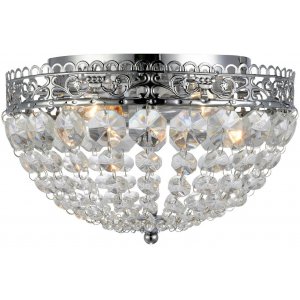 Saxholm Kristallplafond Krom 27cm 2xE14
