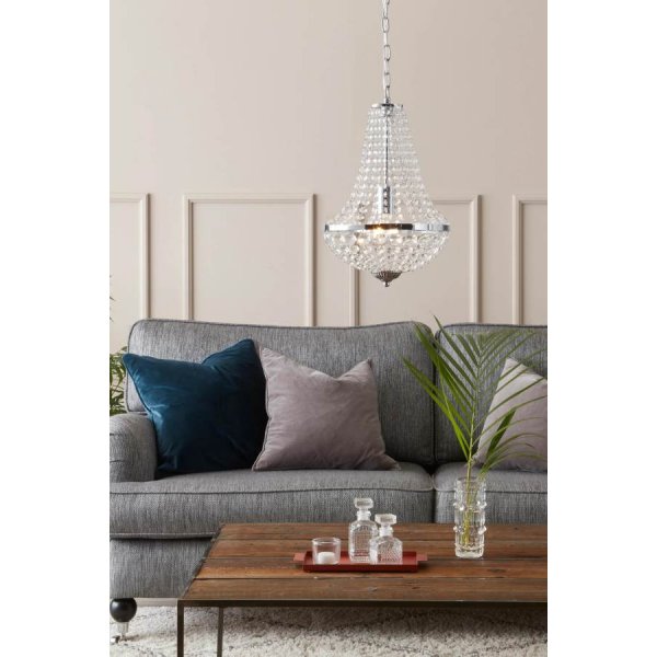 Gränsö Kristallkrona 30cm Krom